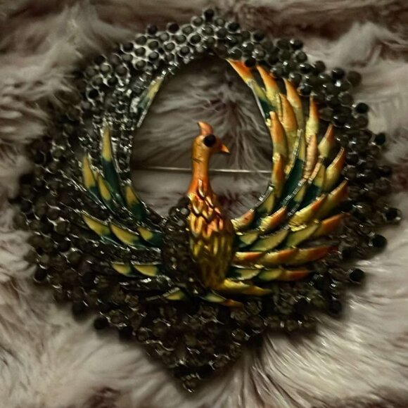 Y2K phoenix brooch - Picture 1 of 2
